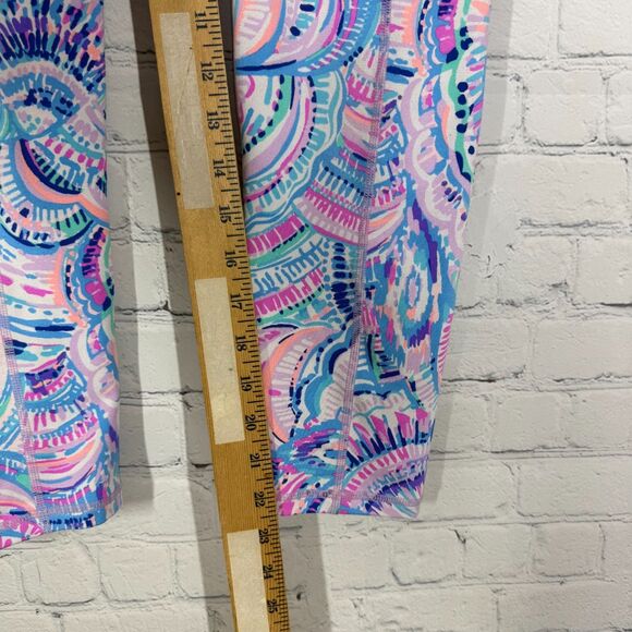 Lilly Pulitzer Luxetic Leggings Women Small Vibrant Color High Rise 50 UPF Gym - Picture 10 of 12